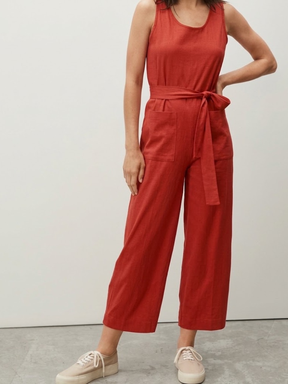 Everlane Luxed Cotton Tank Jumpsuit Size M
